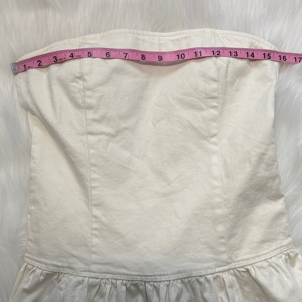 OAK + FORT Strapless Cream Dress - Picture 10 of 16